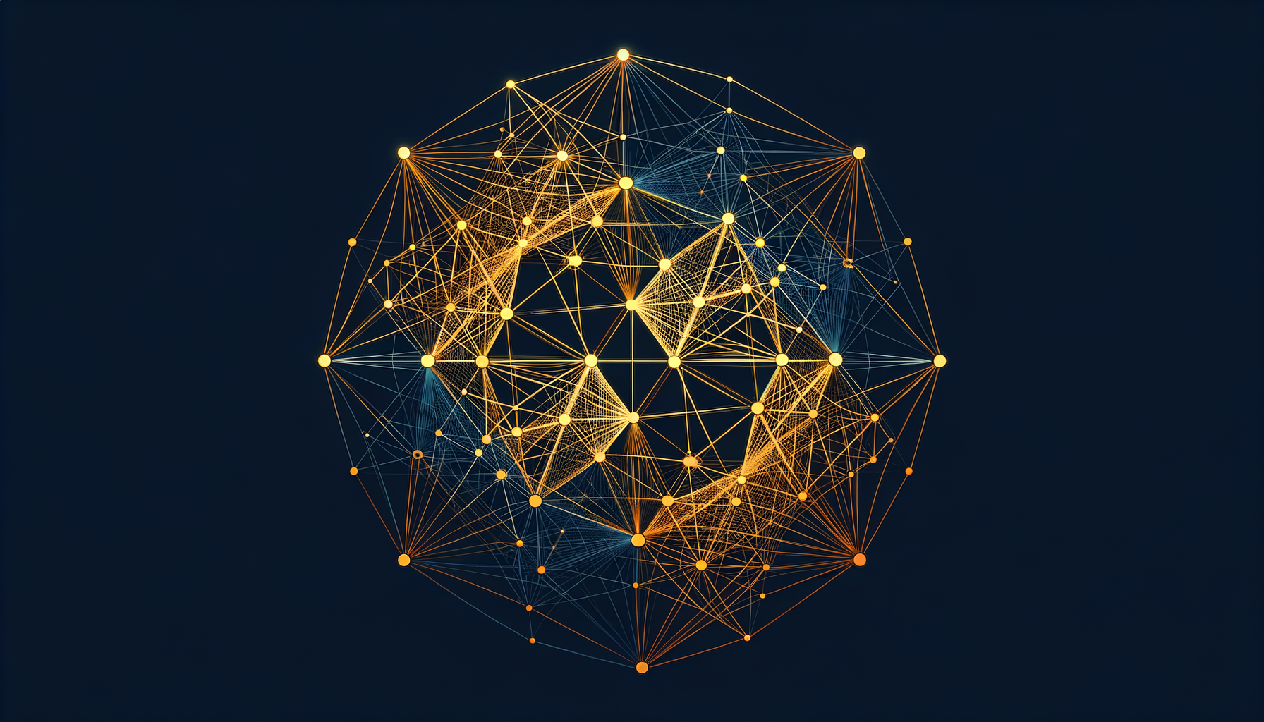Two golden polytope wireframes with alignment events and ordering threads