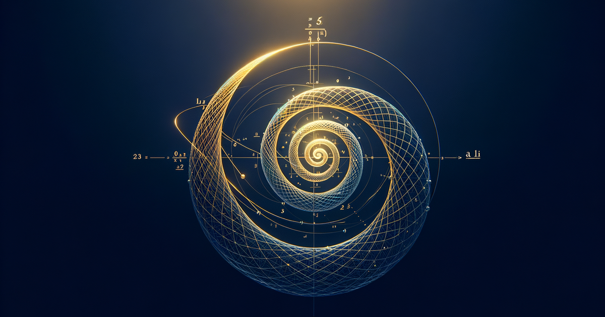 Golden ratio spiral with 600-cell wireframe