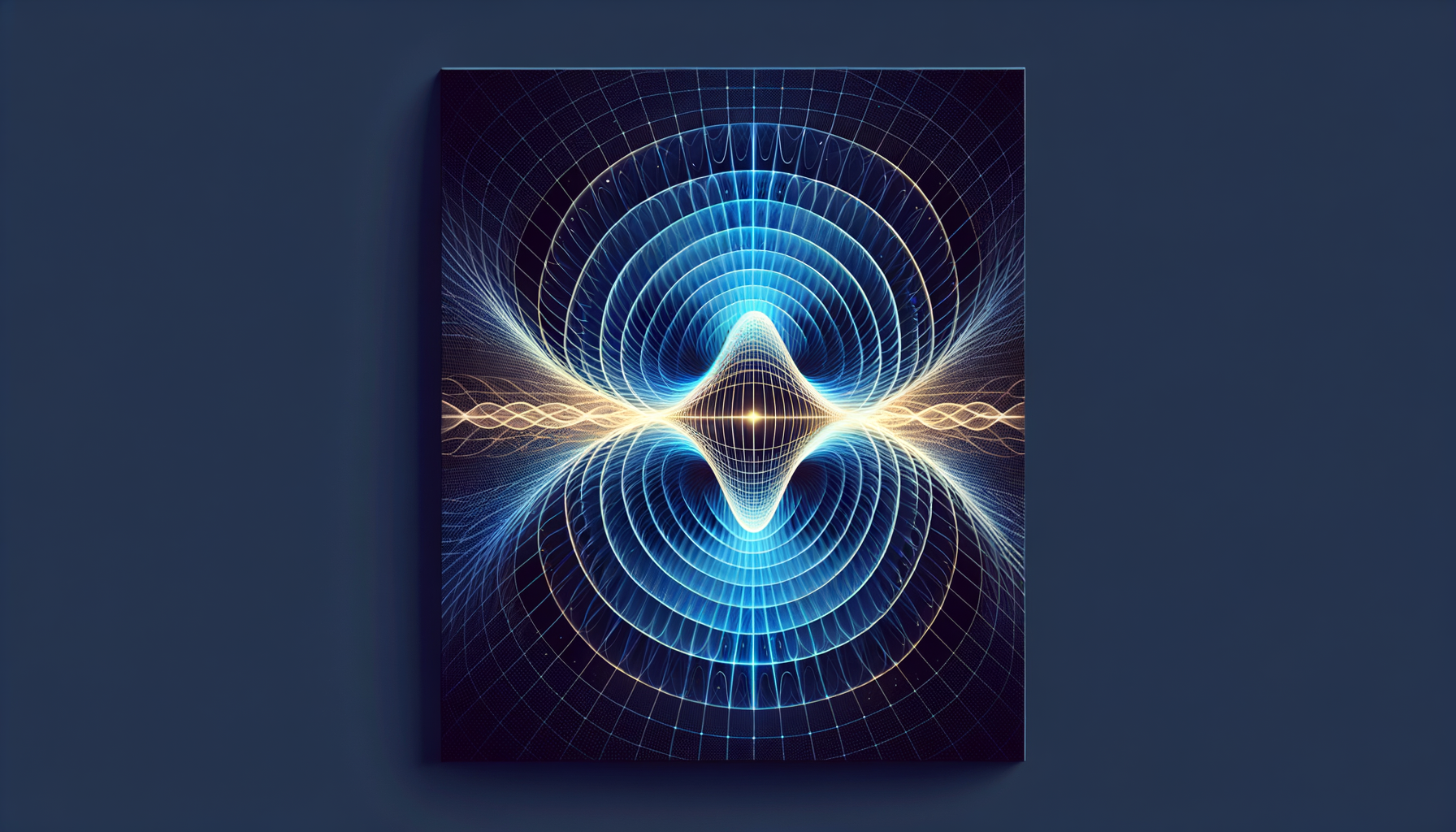Blue-white quantum wave with thin golden nonlinear residual layer