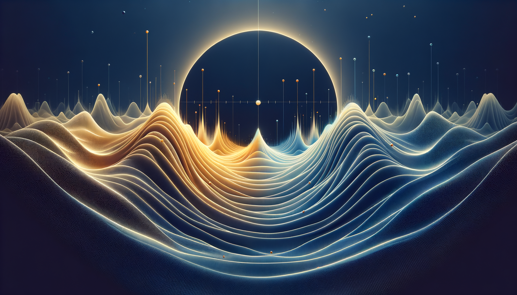 Wave surface transitioning from damped to oscillatory quantum behaviour