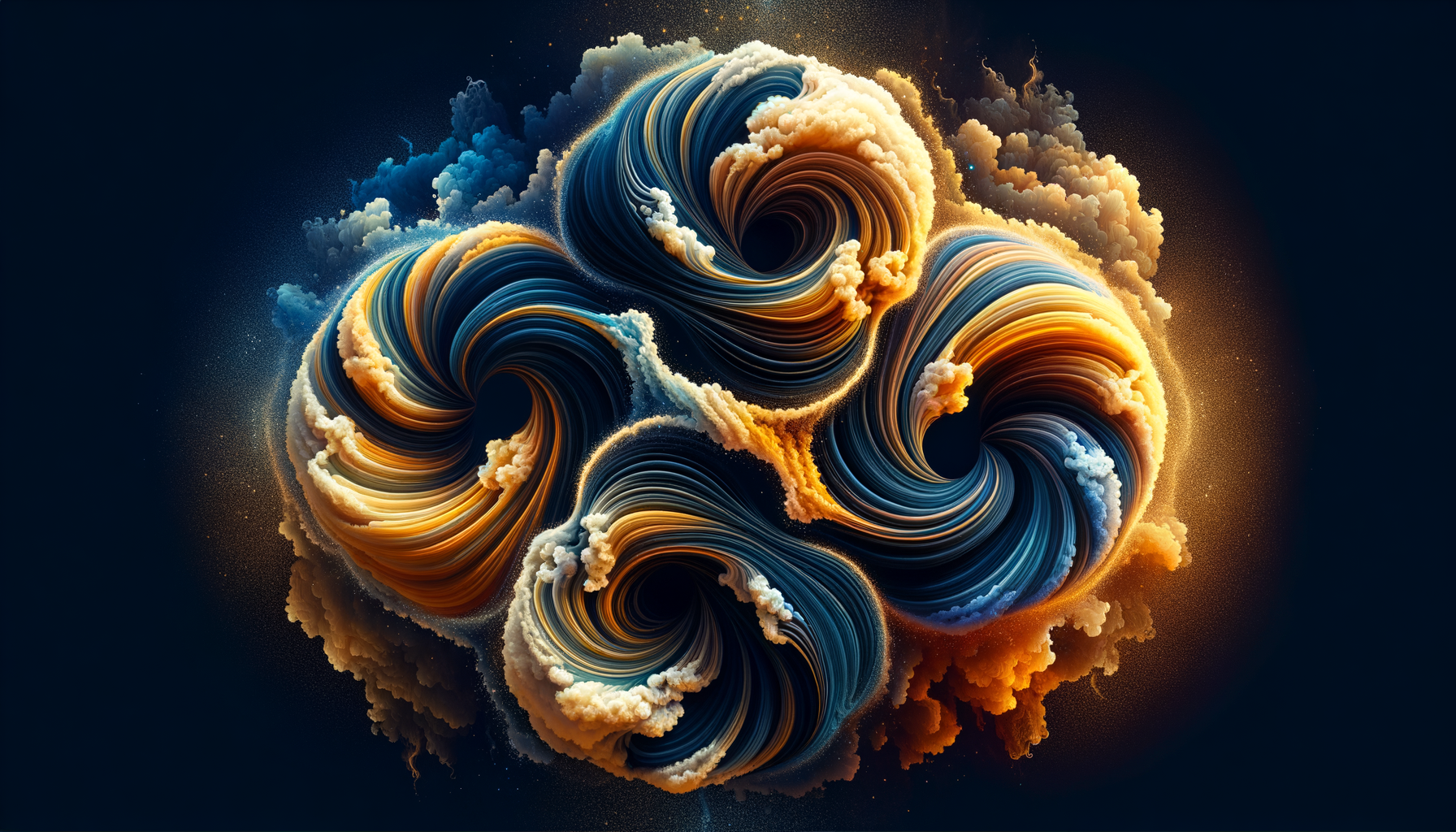 Attractor basins with probability clouds of varying brightness — Born rule as geometric weighting