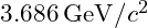 3.686 \, \text{GeV}/c^2