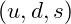 (u, d, s)