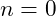 n = 0