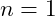 n = 1