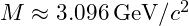 M \approx 3.096 \, \text{GeV}/c^2