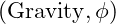 (\text{Gravity}, \phi)