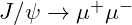 J/\psi \rightarrow \mu^+ \mu^-